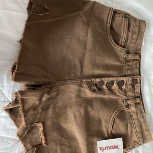 Brand new O'Neill brown jean shorts